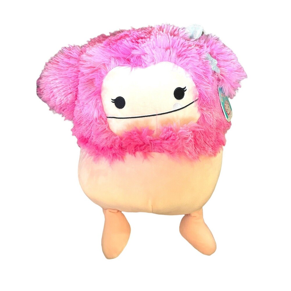Caparinne Pink Bigfoot Large Squishmallow With Bow 14” NWT